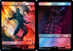 Alien Warrior (0046) // Dalek (0044) Double-Sided Token - Surge Foil